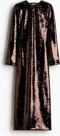 H&M R&uuml;ckenfreies Paillettenkleid - Brown