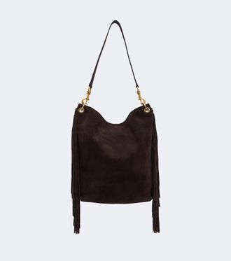 Nili Lotan Borsa a spalla Asher in suede con frange