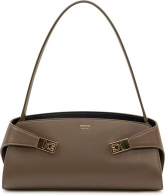 Ferragamo Olive Hug Large Shoulder Bag
