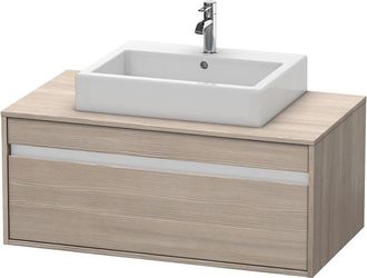 Duravit Duravit Ketho M&oacute;dulo Mural 6695, 1 Extra&iacute;ble, 1000mm, Para 1 Lavabo De Montaje Superior, Centralizado, Color (frente/cuerpo): Decoraci&oacute;n Pino Plata - 