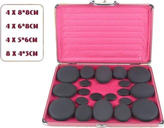 OEM Set De Masaje Con Piedras Calientes, Incluye 20 Piedras Calefactoras, Temperatura Ajustable Y Caja Calefactora Duradera