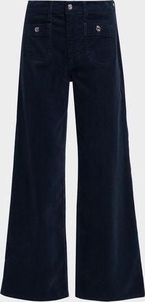 Frame Denim Le Slim Palazzo Modernist Pocket Corduroy Jeans