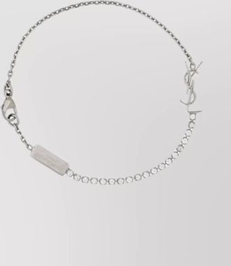 Saint Laurent crystal-embellished chain bracelet