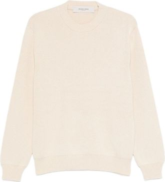 Golden Goose Golden Ws Knit Crew Neck Boyfriend Organic Cotton With Logo