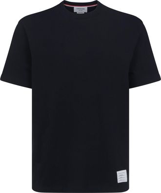 Thom Browne Mens T-Shirt Cotton Navy T-Shirts And Polos