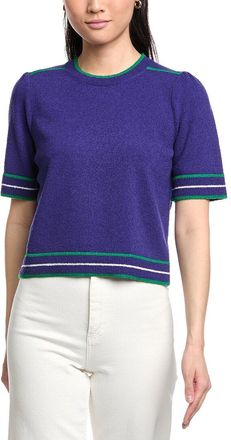 St. John Rib Striped Wool-Blend Sweater