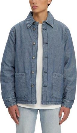 Noize Archie Denim Puffer Shirt Jacket in Lt. Indigo at Nordstrom Rack, Size X-Large