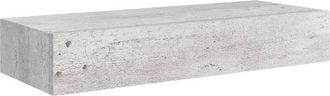 vidaXL Vidaxl - Estante de pared con cajón mdf gris hormigón 60x23,5x10 cm