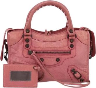 Balenciaga Pre-owned Vintage Hand Bag - Dames - Vintage Handtas - Roze - ONE Size - Leer - Vintage