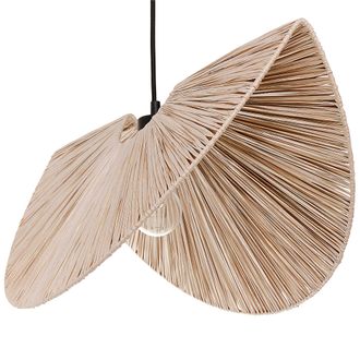 Beliani Beliani - L&aacute;mpara Colgante De Papel Dise&ntilde;o Natural Estilo Boho Color Beige Herron