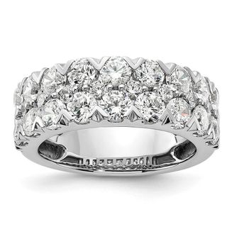 Diamond2Deal 14k White Gold Lab Grown Diamond Wedding Band Ring 3Ct Clarity- VS Color- G-H
