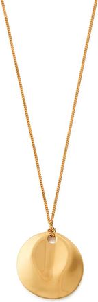 Nina Ricci dented-medallion necklace - Goud