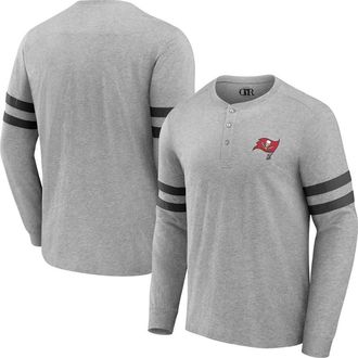 NFL Mens NFL x Darius Rucker Collection by Fanatics Heather Gray Tampa Bay Buccaneers Henley Long Sleeve T-Shirt at Nordstrom, Size Xx-Large