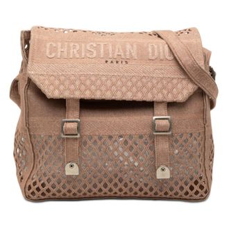 Dior Pre-owned Dior Large Embroidered Mesh Canvas Diorcamp Messenger Bag Ladies P81YL0CHNRJOSJK4
