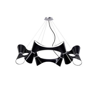 Netlighting Ora Pendant Light Gloss Black 12 Light E27 Acrylic Chrome