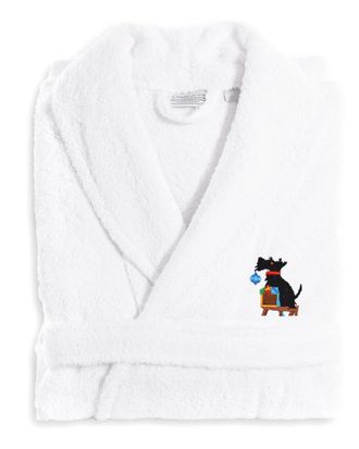 Linum Home Textiles Linum Home Textiles Christmas Dog Turkish Cotton Terry Bathrobe