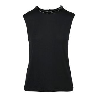 Douuod Mouwloze Top - Dames - Tops - Zwart - Maat: M Viscose