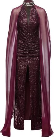 Nissa Maxi-jurk verfraaid met pailletten - Paars