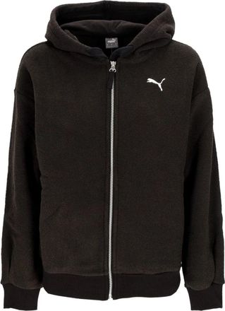 Puma Chenille Full-zip Winter Hoodie Zwart - Dames - Vesten met rits - Zwart - L - Polyester - Hoodies & sweatvesten