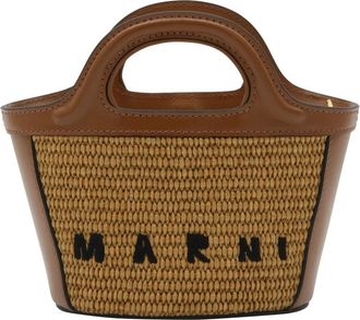 Marni Handbags, female, Brown, Size: ONE SIZE Tropicalia Mini Top Handle Bag
