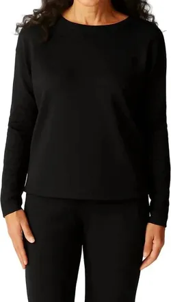 Habitat Passport Knit Wander Pullover Top In Black