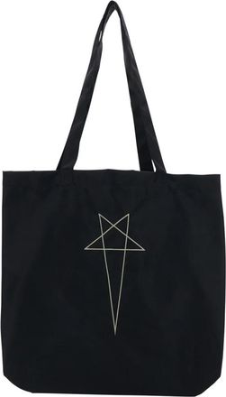 Rick Owens Temple of Love Tote Bag - Heren - Shoppers - Zwart - ONE Size - Katoen - Tassen