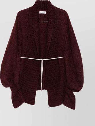 Dries Van Noten open front chunky knit cardigan with belt