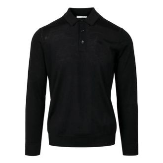 Paolo Pecora Zwarte Wollen Polotrui - Heren - Polos - Zwart - L - Wol - Tops