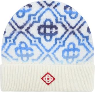 Casablanca Space Dye Monogram Beanie - unisex - Hoeden - Veelkleurig - ONE Size - Wol - Accessoires