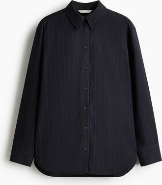 H&M Oversized Bluse - Blue