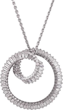 Swarovski Matrix Baguette Cut Rhodium Plated Necklace