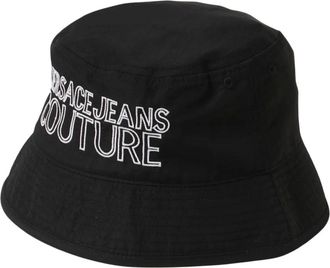 Versace Jeans Couture Accessoires, Heren, Zwart, ONE Size, Katoen, Geborduurde Logo Emmerhoed