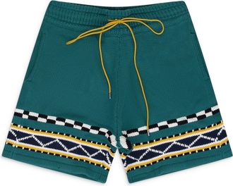Rhude BLUE BATEAU KNIT SHORTS