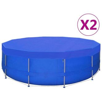 vidaXL Cubierta De Piscina 2 Unidades Redonda Pe 460 Cm 90 G/m&sup2; Vidaxl