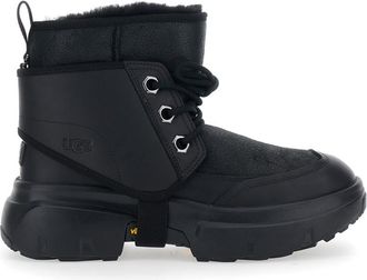 UGG Black Leather Ankle Boots