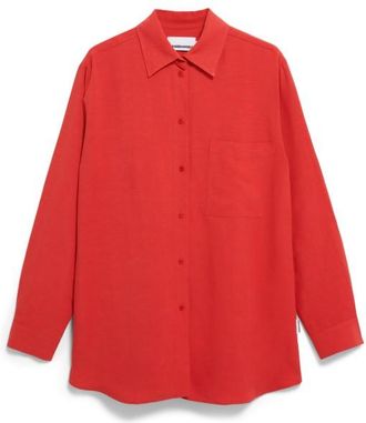 Armedangels Maalgaa Lino Bluse f&uuml;r Damen | rot