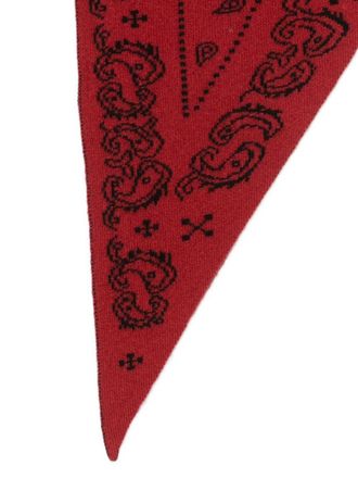 Guest In Residence Paisley Print Cashmere Scarf - Bordeaux