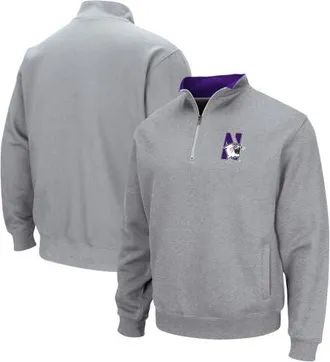 Colosseum Mens Colosseum Heathered Gray Northwestern Wildcats Tortugas Team Logo Quarter-Zip Jacket in Heather Gray at Nordstrom, Size Xxx-Large
