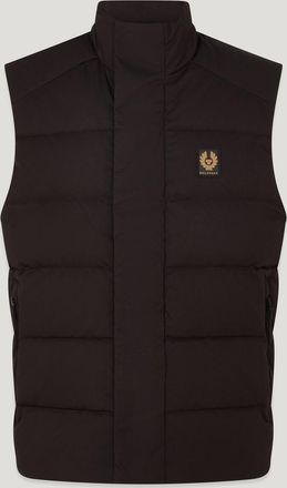 Belstaff Apex Gilet Mens Cotton Blend Gabardine Black Size 2XL