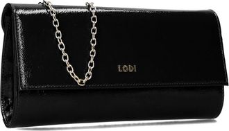 Lodi Zwarte leren clutch voor vrouwen - Dames - Schoudertassen - Zwart - ONE Size - Wol - Tassen