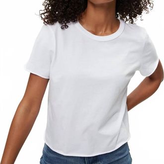 Michael Stars Jackie Crewneck Tee In White