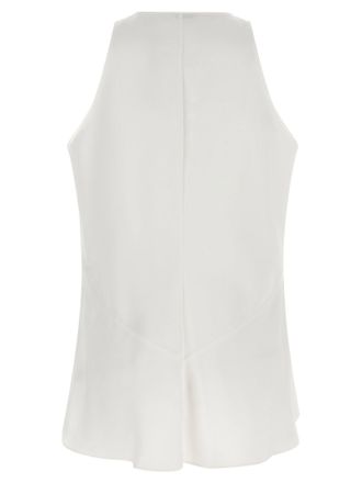 Brunello Cucinelli Cotton-Silk Satin Tank Top - White