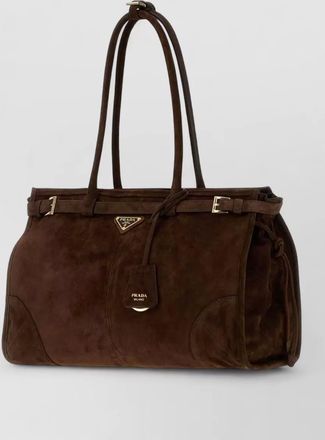 Prada bonnie large suede tote bag