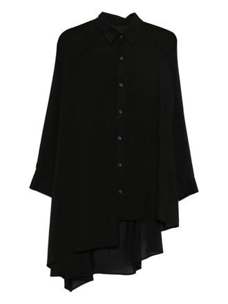 Yohji Yamamoto raglan long sleeve blouse - Black