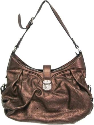 Louis Vuitton Tweedehands leren Louis Vuitton tassen - Dames - Vintage Schoudertas - Bruin - ONE Size - Leer - Vintage