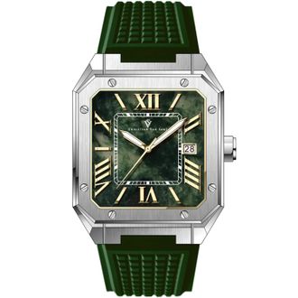 Christian Van Sant Mens Mosaic Green Dial Watch