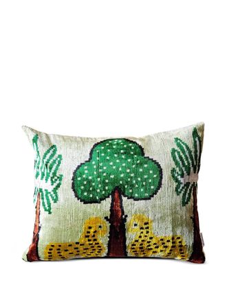 Les-Ottomans Cuscino in seta con stampa (40cm x 50cm) - Toni neutri