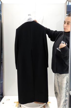 Celine Womens Tailored Coat Black Wool (ovis Aries)