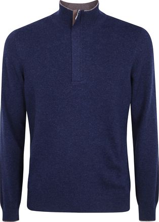Gran Sasso Sweater Long Sleeves Zip Turtle Neck