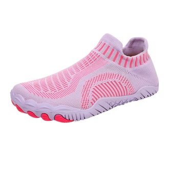 Generic Mens Water Shoes Fly Woven Slip On Shoes Non-Slip Quick Dry Barefoot Beach Swim Shoe, Breathable Mesh Lining Wide Fit Aqua Shoe with Air Cushion Comfo